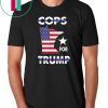 Cops For Trump Minneapolis Police Thin Blue USA Flag T-Shirt