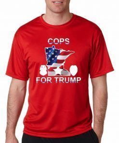 Cops For Trump Minneapolis Police Union USA Flag Tee Shirt