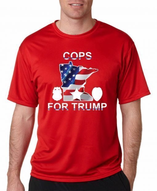 Cops For Trump Minneapolis Police Union USA Flag Tee Shirt