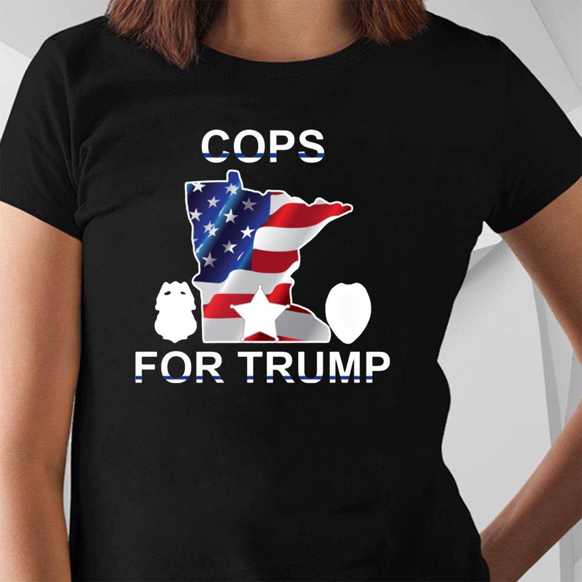 Cops For Trump USA Flag Shirt