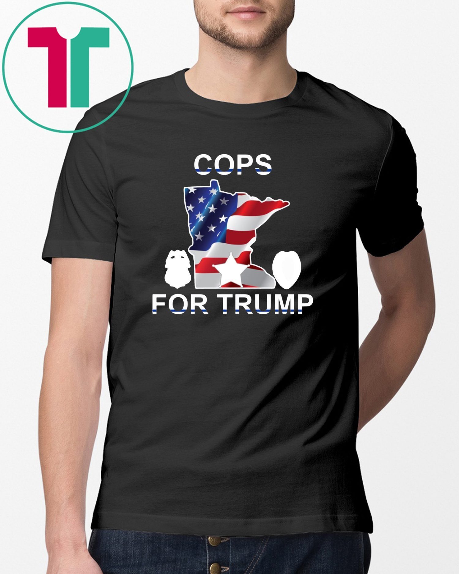 Cops For Trump USA Flag Shirt