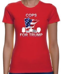 Cops For Trump USA Flag Tee Shirt