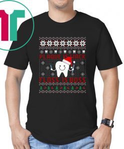 Dentist Plaque Is Wack Floss Is Boss Ugly Christmas T-Shirt