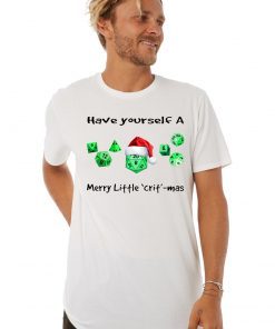 Dnd gamer Christmas Have yourself A Merry Little Crit mas T-Shirt