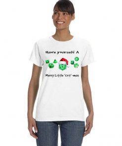 Dnd gamer Christmas Have yourself A Merry Little Crit mas T-Shirt