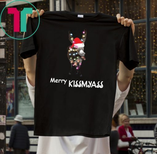 Donkey Merry Kissmyass Christmas Shirt