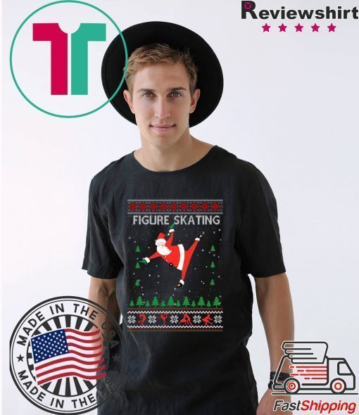 Figure Skating Ugly Christmas T-Shirt