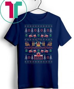 Firefighter ugly Christmas T-Shirt