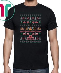 Firefighter ugly Christmas T-Shirt