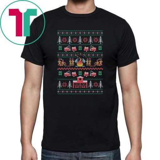 Firefighter ugly Christmas T-Shirt