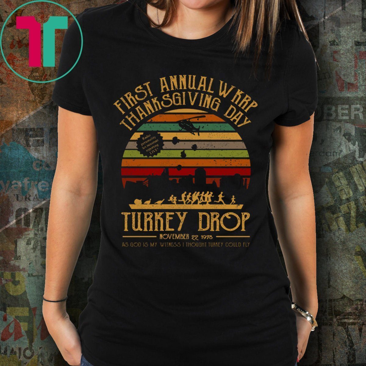 First Annual Wkrp Thanksgiving Day Turkey Drop Vintage Shirt