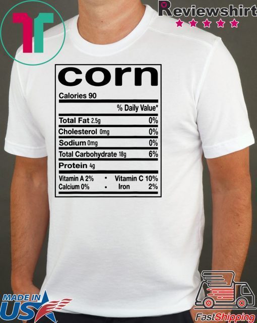 Funny Corn Nutrition Facts Thanksgiving Matching T-Shirt