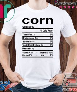 Funny Corn Nutrition Thanksgiving Costume T-Shirt
