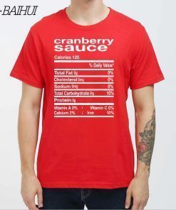 Funny Cranberry Sauce Nutrition Thanksgiving Costume Gift T-Shirt