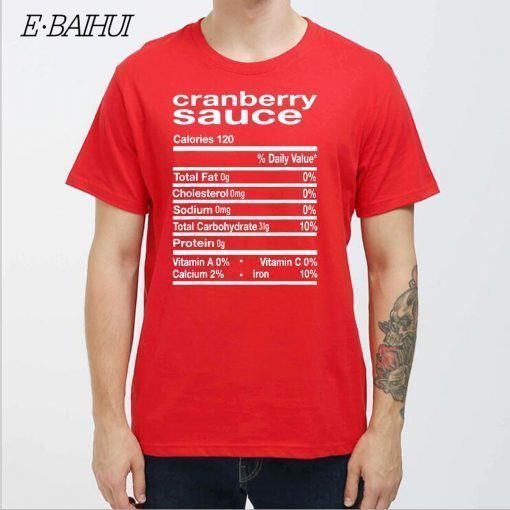 Funny Cranberry Sauce Nutrition Thanksgiving Costume Gift T-Shirt