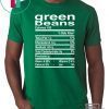 Funny Green Bean Nutrition Thanksgiving Costume Gift T-Shirt