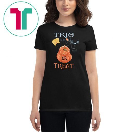 Funny Halloween Math Teacher Trig or treat Student School T-Shirt