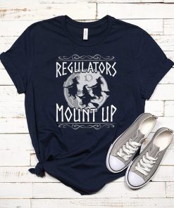 Funny Halloween Witch Regulators Mount Up Broomstick T-Shirt