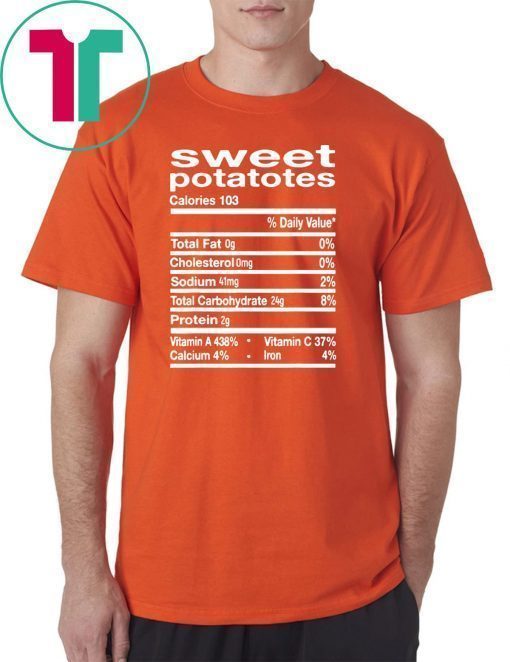 Funny Sweet Potato Nutrition Thanksgiving Costume Gift T-Shirt