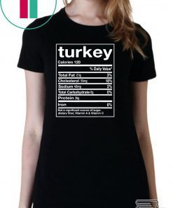 Funny Turkey Nutrition Facts Thanksgiving Matching T-Shirt
