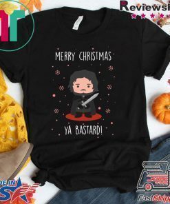 Game of Thrones GOT Jon Snow Merry Christmas Ya Bastard T-Shirt
