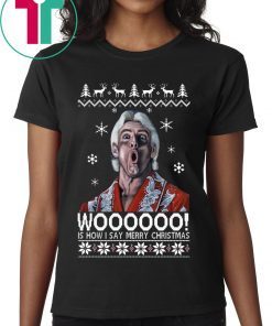 Green Ric Flair Woo Christmas Shirt
