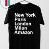 HEIDI KLUM - NEW YORK PARIS LONDON MILAN AMAZON BLACK SHIRT