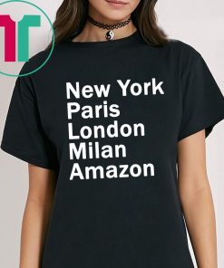 HEIDI KLUM - NEW YORK PARIS LONDON MILAN AMAZON BLACK SHIRT