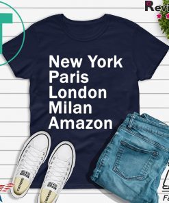 HEIDI KLUM – NEW YORK PARIS LONDON MILAN AMAZON BLACK SHIRT Limited Edition