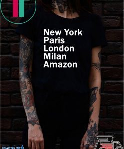 HEIDI KLUM – NEW YORK PARIS LONDON MILAN AMAZON BLACK SHIRT Limited Edition
