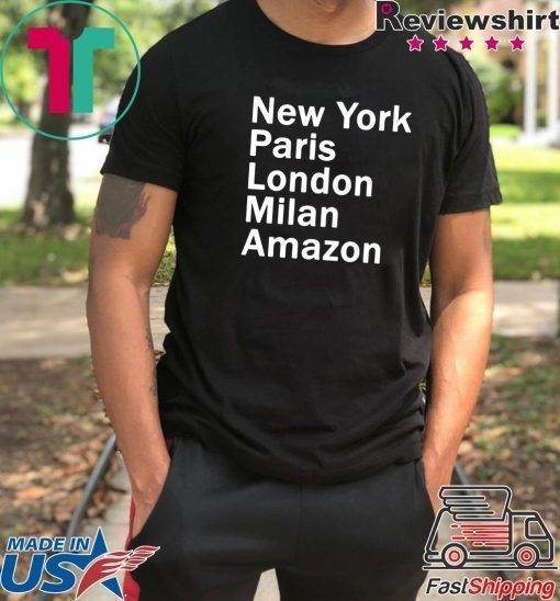 HEIDI KLUM – NEW YORK PARIS LONDON MILAN AMAZON BLACK SHIRT Limited Edition