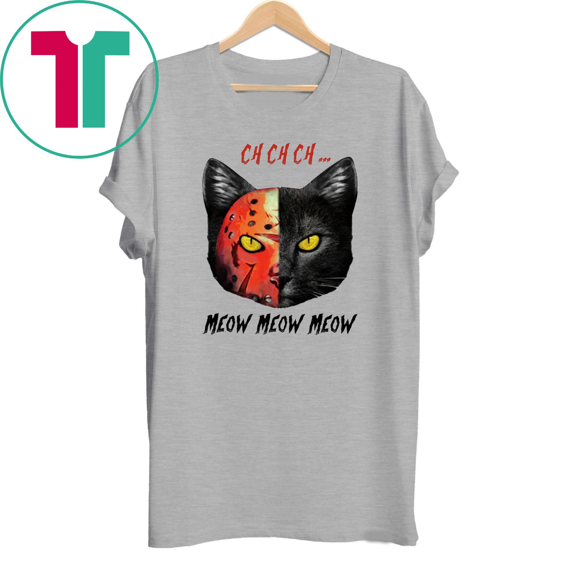 Halloween cat cosplay jason voorhees shirt