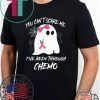 Halloween you can't scare me I've been through chemo breast cancer awareness T-Shirt