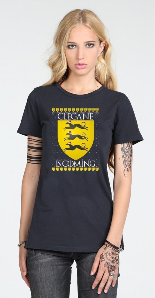 House Clegane Game of thrones Christmas Santa Is Coming T-Shirt