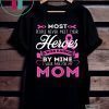 I Wear Pink For My Mom My Hero Breast Cancer Awareness Shirt T-Shirt