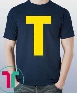 Initials Letter T-Theodore Chipmunk Christmas T-Shirt
