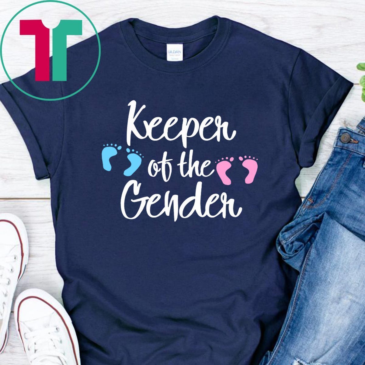 Keeper of Gender reveal party idea baby announcement shirt ...