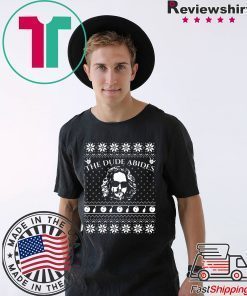 Lebowski The Dude Abides Christmas T-Shirt