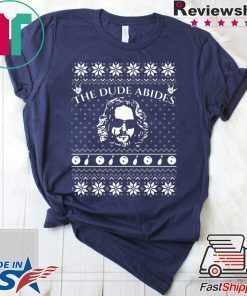 Lebowski The Dude Abides Christmas T-Shirt