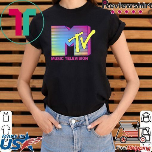 MTV Logo Fluorescent Colors Graphic T-Shirt