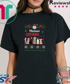 Meaowv Catmas Cat Ugly Christmas T-Shirt