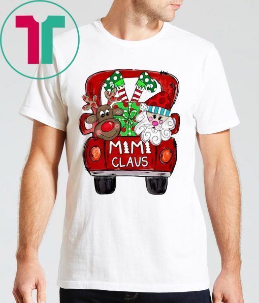 Merry Christmas Red Car And Gift Mimi Claus Shirt