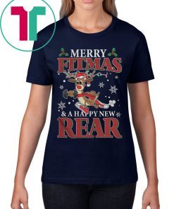 Merry Fitmas And Happy New Rear Reindeer Fitness Shirt