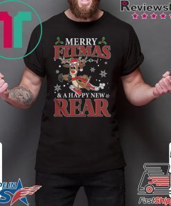Merry Fitmas And Happy New Rear Reindeer Fitness Shirt