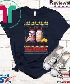 Natural Light Seltzer Catalina Lime Mixer Aloha Beaches Reinbeer Ugly Christmas T-Shirt