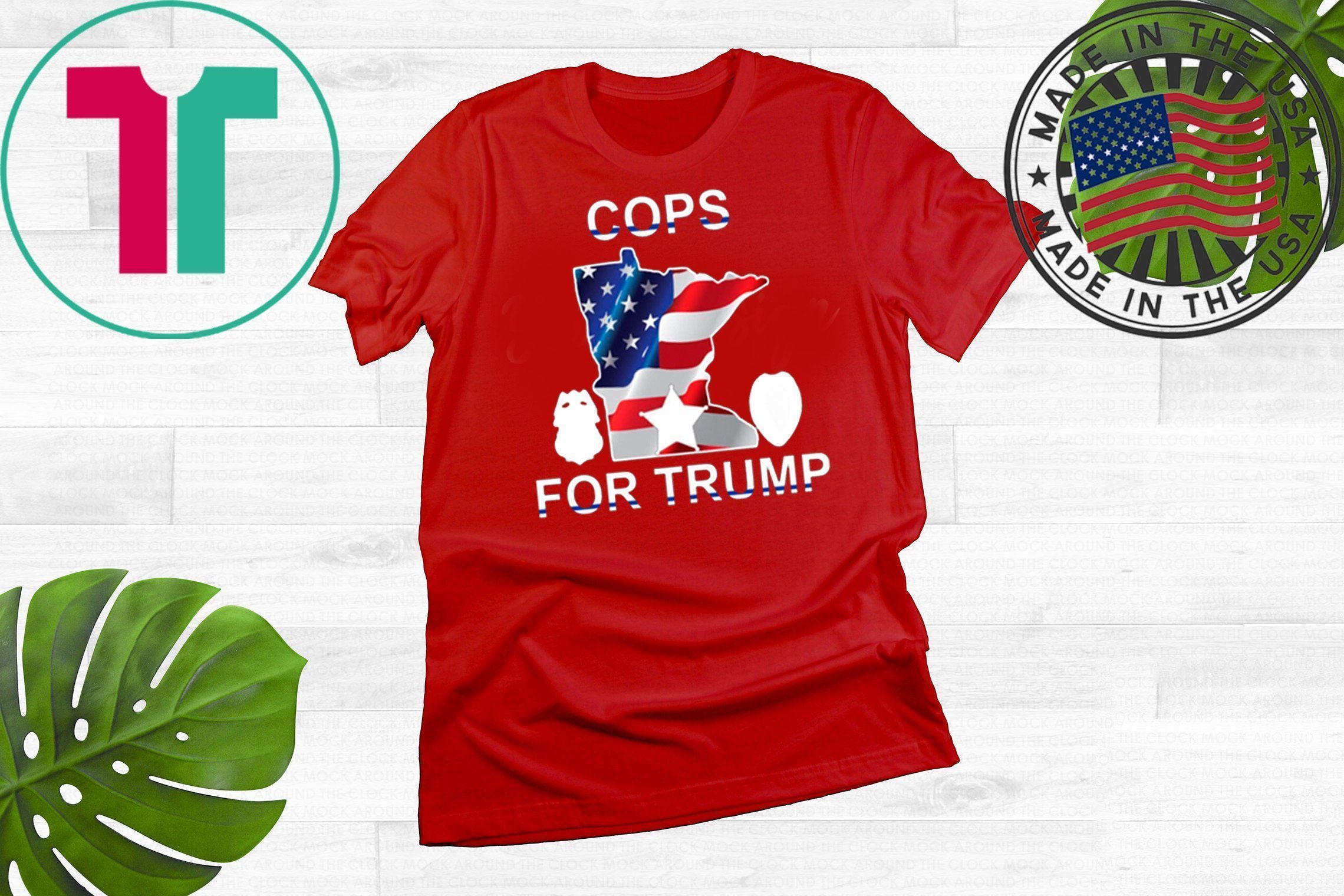 Official Cops for trump red wisconsin cop T-Shirt