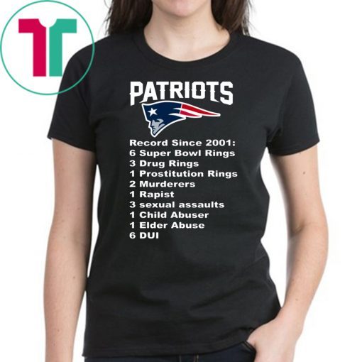 Patriots Record since 2001 shirt