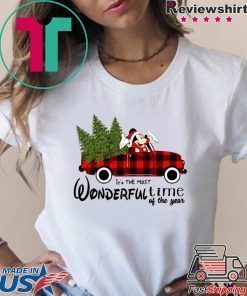 Red Car Mickey Christmas It’s The Most Wonderful Time Of The Year T-Shirt