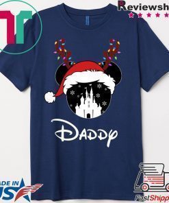 Reindeer Mickey Daddy Disney Castle Family Christmas 2020 T-Shirt