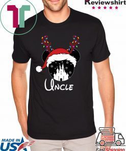 Reindeer Mickey Uncle Disney Castle Family Christmas Shirt